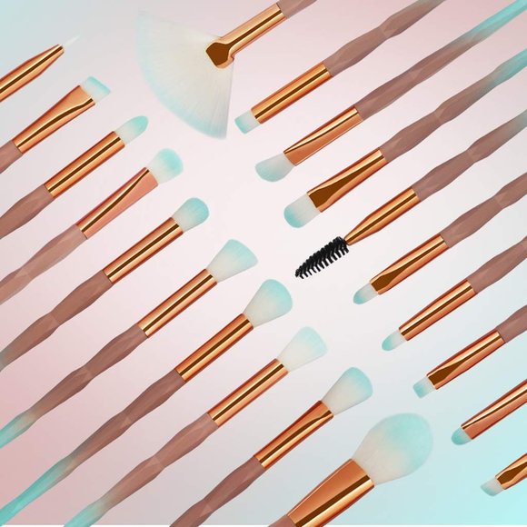 NEW 20 pcs Unicorn Makeup Brush Set - Picture 7 of 7
